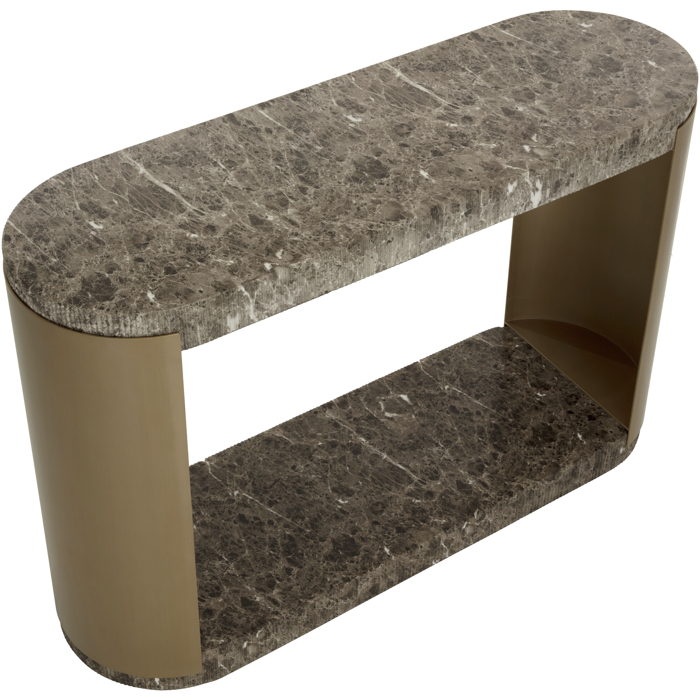 Cavette 50 X 32.5 inch Marble Look / Dark Emperador Outdoor Console Table